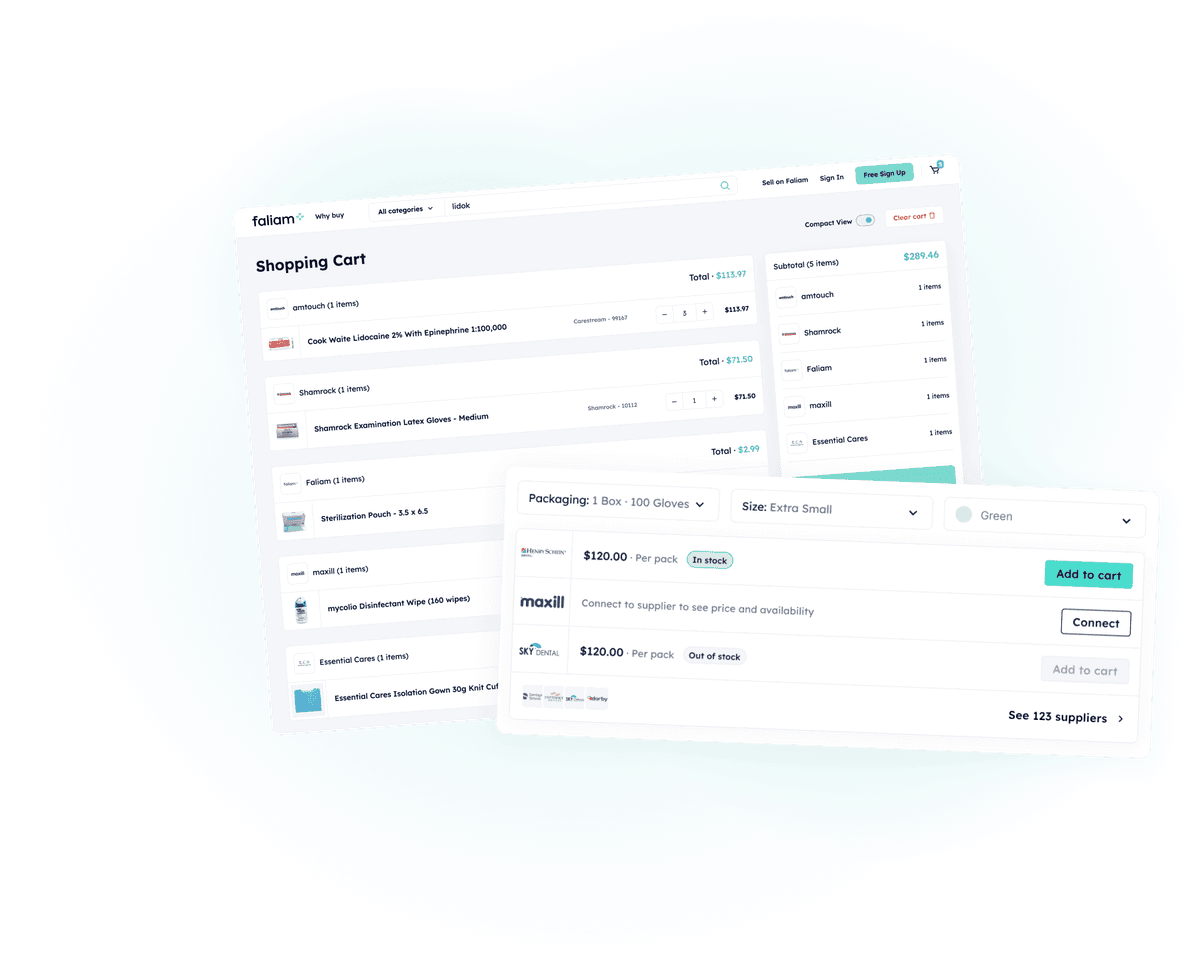 Faliam Dental Shopping Cart