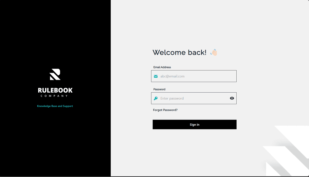 Stock Rulebook Sign In