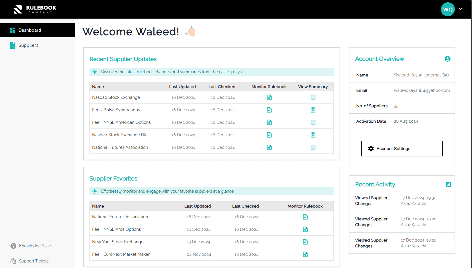 Stock Rulebook - Financial Compliance Platform