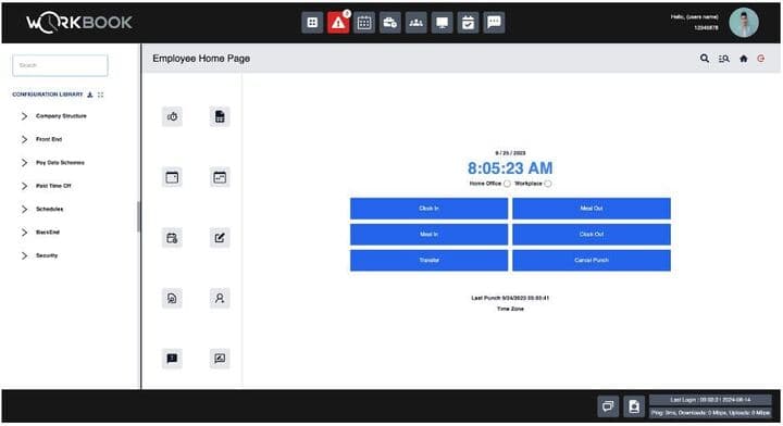 Work Book Employee Dashboard
