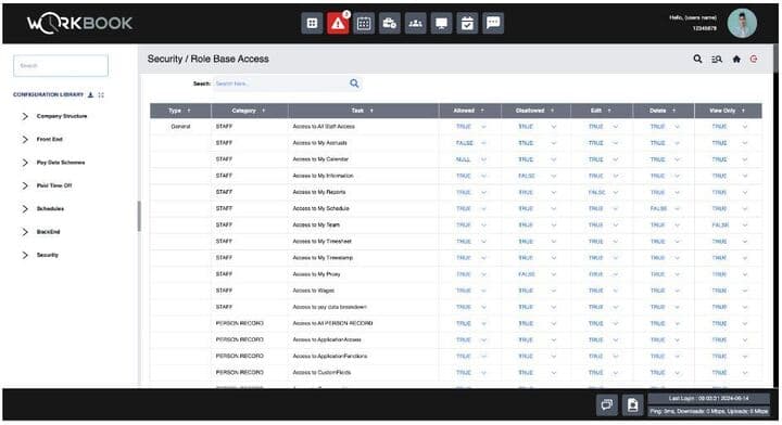 Work Book Role-based Access Control